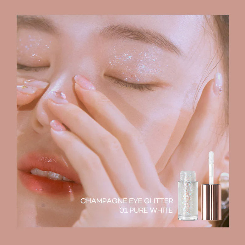 Champagne Eye Glitter #01 Pure White - Image 3