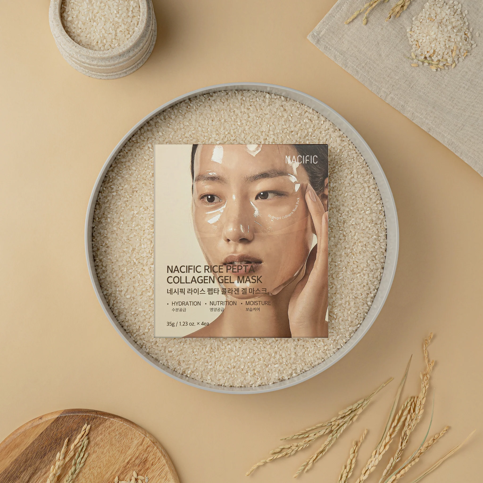 Rice Pepta Collagen Gel Mask (1pc) - Image 3